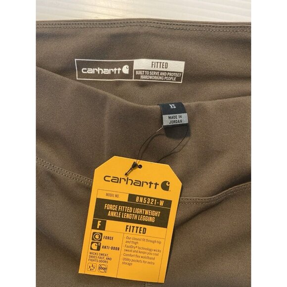Carhartt Women’s Force Fitted Lightweight Utility Legging Olive Green XS NWT NEW - Picture 9 of 16